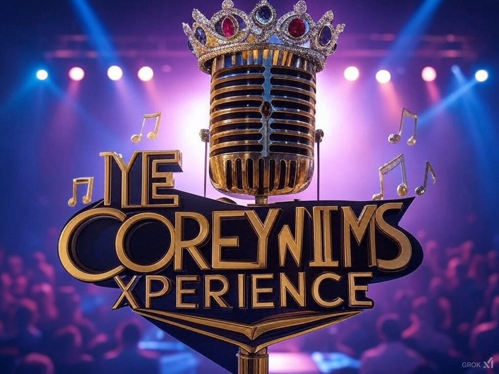 The Corey Wims Xperience crown and microphone emblem
